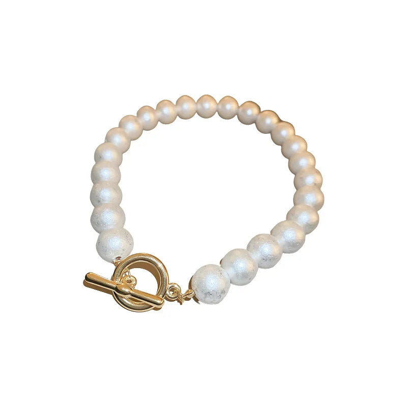 Baroque Pearl Necklace for Women Korean Fashion Neck Chain Female Vintage French Design Wedding Jewelry